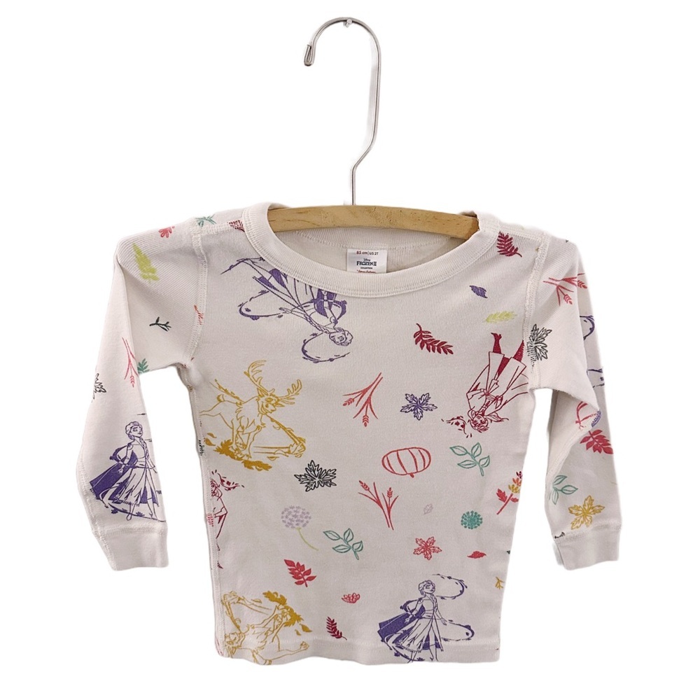 Hanna Andersson White Long Sleeve Tee with Multicolor Princess Print